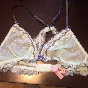 Sexy light blue and dark blue night time bra